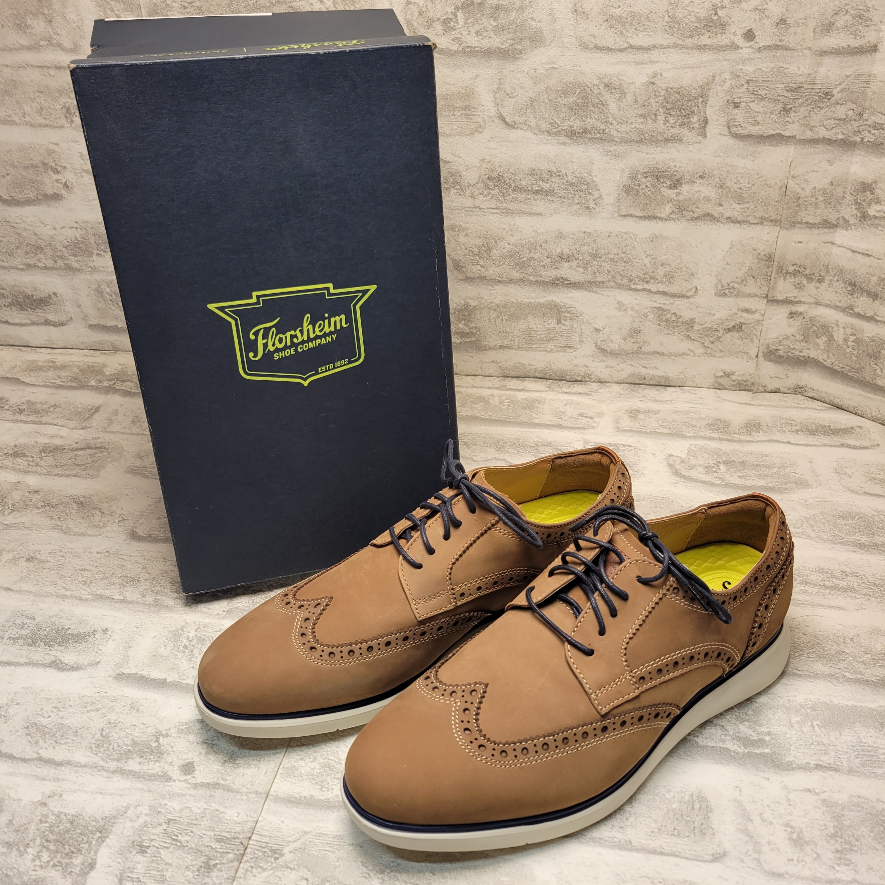 Florsheim Fuel Wingtip Oxford,  7.5W Tan Nubuck (7872373948654)